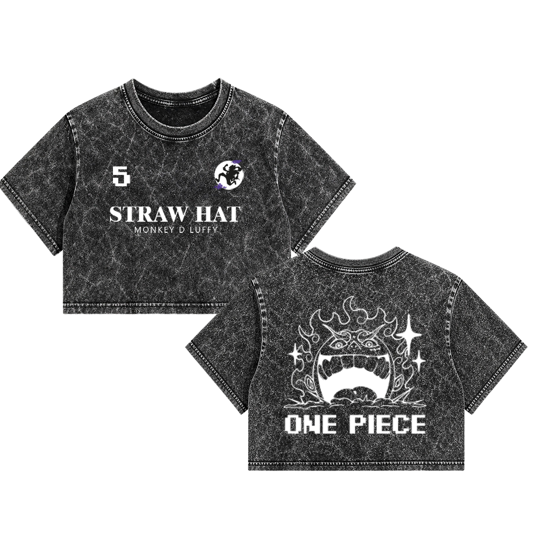 Crop Top Acid Wash | One piece | Straw