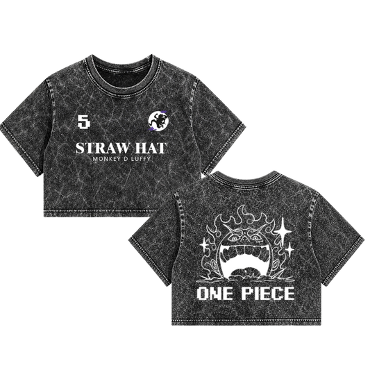 Crop Top Acid Wash | One piece | Straw