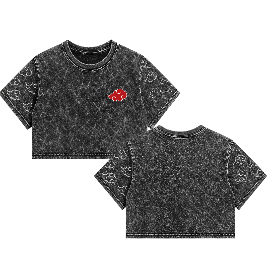 Crop Top Acid Wash | Naruto | Akatsuki