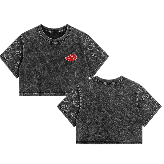 Crop Top Acid Wash | Naruto | Akatsuki