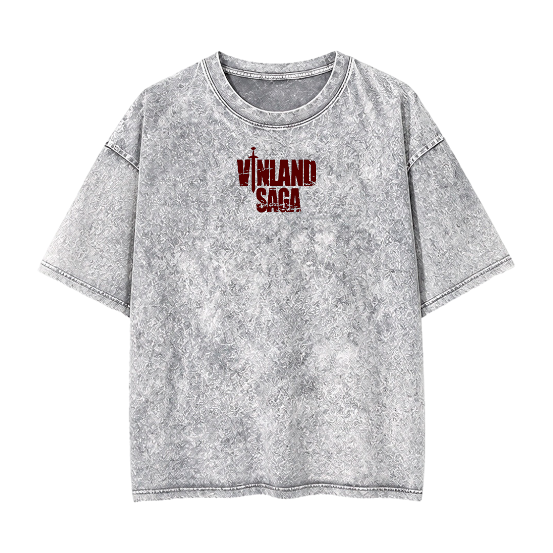 Oversize Acid Wash Gris| Vinland Saga