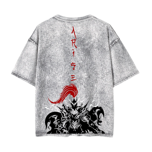 Oversize Acid Wash Gris| Solo Leveling