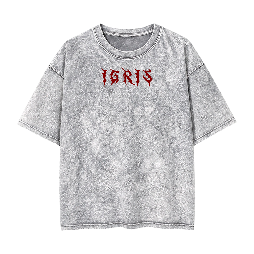 Oversize Acid Wash Gris| Solo Leveling