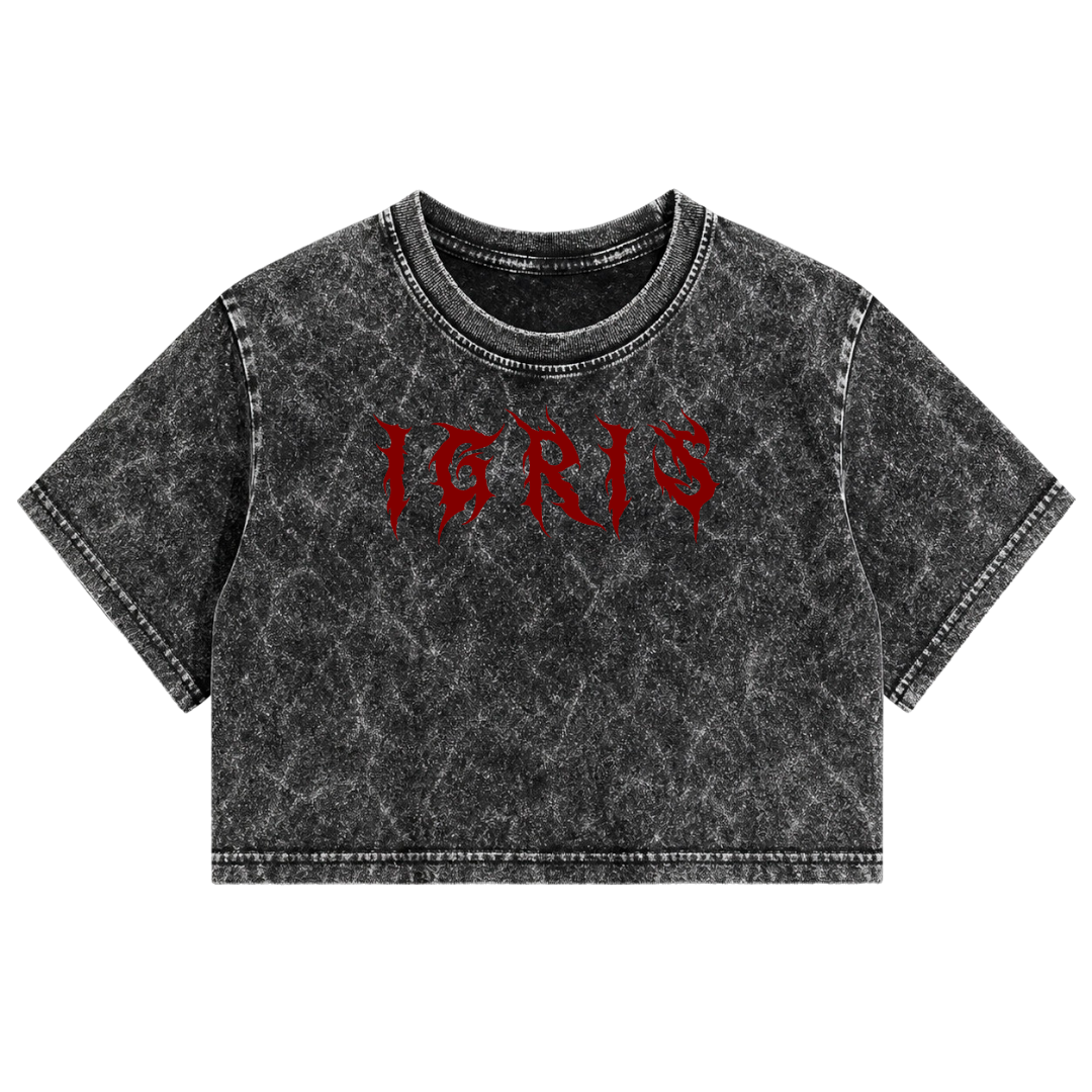 Crop Top Acid Wash | Solo Leveling