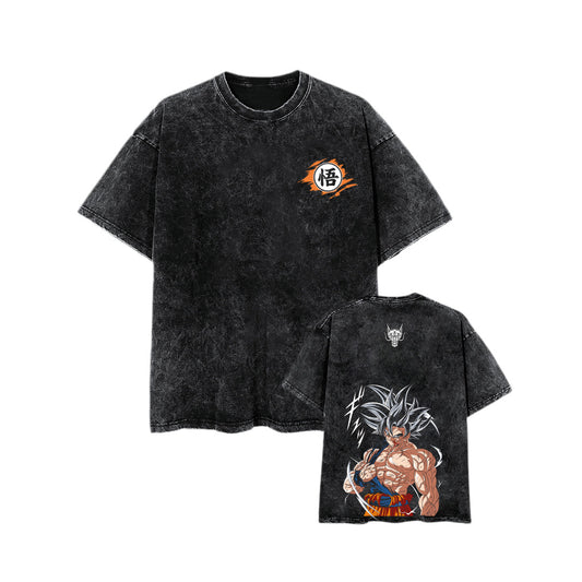 Oversize Acid Wash Goku Ultra