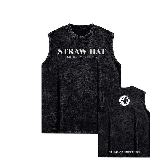 Oversize Top Tank Straw Hat